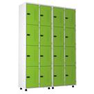 Armário Aço 16 Portas Academia Guarda Volume Trinco Verde