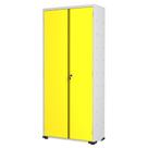 Armário Aço Escritório Fechadura 3 Prateleiras EA302 Amarelo Armário Aço Escritório Fechadura 3 Prateleiras EA302 Amarelo