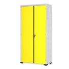 Armário Aço Escritório Fechadura 4 Prateleiras EA301 Amarelo