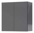 Armário Aéreo 02 Portas Ej Móveis Cinza