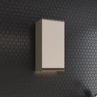 Armário Aéreo 1 Porta 40cm 100% MDF Aurora Cinza/Duna/Cristal