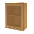 Armário Aéreo 1 Porta 60cm com Vidro Reflecta para Cozinha Modulada Madri Amarelo/Freijó