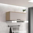 Armário Aéreo 1 Porta 80 cm Aveiro Oak Cinza Urbano - Maysa Móveis Sul