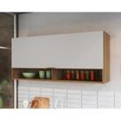 Armário Aéreo 1 Porta Basculante 2 Nichos 120cm Veneza Modulada