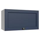 Armário Aéreo 1 Porta Basculante Branco/azul Vik Madesa.