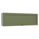 Armário Aéreo 100 cm 1 Porta Basculante Branco/Verde Vik Madesa