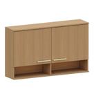 Armário Aéreo 100% Mdf 2 Pts Nicho 120cm Duna Luciane Móveis Freijó/freijó