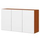 Armário Aéreo 100% MDF 3 Portas 120 cm Claire Cinamomo/Branco