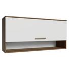 Armário Aéreo 105 cm 1 Porta Basculante Rustic/Branco Lille Madesa Armário Aéreo 105 cm 1 Porta Basculante Rustic/Branco Lille Madesa