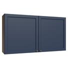 Armário Aéreo 120 cm 2 Portas Rustic/Azul Vik Madesa