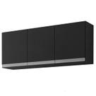 Armario Aereo 120 cm 3 Portas Andreia Preto REAJL Moveis