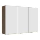 Armário Aéreo 120 cm 3 Portas Rustic/Branco Veludo Lux Madesa Armário Aéreo 120 cm 3 Portas Rustic/Branco Veludo Lux Madesa