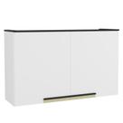 Armário Aéreo 120cm 2 Portas Branco Ártico Cozinha Flórida