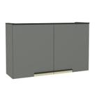 Armário Aéreo 120cm 2 Portas Grafite Cozinha Flórida