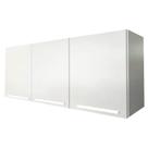 Armário Aéreo 120cm 3 Portas Multiuso Cozinha ou Lavanderia Branco