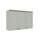 Armário Aéreo 120cm Para Cozinha Modulada Com 3 Portas MDF