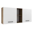 Armário Aéreo 150 Cm 2 Portas E 2 Nichos Rustic/branco Armário Aéreo 150 Cm 2 Portas E 2 Nichos Rustic/branco