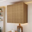 Armário Aéreo 2 Portas 80Cm Ripado 100% Mdf Rainha