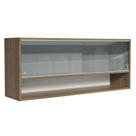 Armário Aéreo 2 Portas Correr Vidro Neutral 1 Nicho Madesa