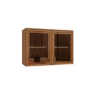 Armário Aéreo 2 Portas de Vidro 80cm Elara Kappesberg Canela Armário Aéreo 2 Portas de Vidro 80cm Elara Kappesberg Canela
