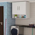 Armário Aéreo 2 Portas Multiuso Cozinha Lavanderia Banheiro Armário Aéreo 2 Portas Multiuso Cozinha Lavanderia Banheiro