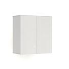 Armário Aéreo 2 Portas Sem Puxadores Externos Com Amplo Espaço Para Objetos e Prateleira Cor Branco Armário Aéreo 2 Portas Sem Puxadores Externos Com Amplo Espaço Para Objetos e Prateleira Cor Branco