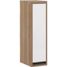 Armário Aéreo 20 cm 1 Porta Branco Laca 1 Prateleira Mel Luciane Móveis