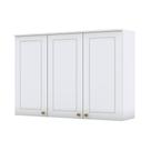 Armário Aéreo 3 Portas 120 Cm Nova York Branco - Henn