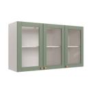 Armário Aéreo 3 Portas 120cm com Porta de Vidro Arizona CabeCasa MadeiraOriginals Branco/Menta Armário Aéreo 3 Portas 120cm com Porta de Vidro Arizona CabeCasa MadeiraOriginals Branco/Menta