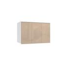 Armário Aéreo 3 Portas Kappesberg Adapt Branco/Macadâmia Armário Aéreo 3 Portas Kappesberg Adapt Branco/Macadâmia