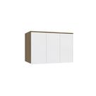 Armário Aéreo 3 Portas Kappesberg Adapt Nogueira/Branco Armário Aéreo 3 Portas Kappesberg Adapt Nogueira/Branco