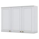 Armario Aereo 3 Portas MDF 120 cm Americana C352 Branco Henn
