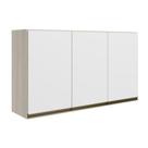 Armario Aereo 3 Portas Mdf 120 Cm Kali 12197 Bianco Toq Branco Uv Nicioli Bianco Toq Branco Uv