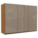 Armario Aereo 3p Vidro 120 Cm Mdp Maxxi Canela Kappesberg
