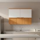 Armário Aéreo 5 Portas 100% MDF 120cm Bari Poliman Móveis