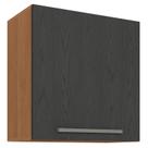 Armário Aéreo 59 cm Favorita 1 Porta Cinamomo Preto Catedral Fosco - Zanzini