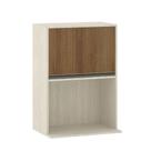 Armário Aéreo 60 cm com nicho para microondas 2 Portas Linea Liciane Móveis Armário Aéreo 60 cm com nicho para microondas 2 Portas Linea Liciane Móveis