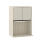 Armário Aéreo 60 Cm Com Nicho Para Microondas 2 Portas Linea Pátina Ff/mocca Laca Armário Aéreo 60 Cm Com Nicho Para Microondas 2 Portas Linea Pátina Ff/mocca Laca