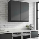 Armário Aéreo 60 cm MDF Fosco com 2 Portas e Prateleira Regulável, Linha Modular para Cozinha, Lavanderia e Banheiro, Entregue Montado
