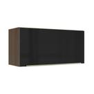 Armário Aéreo 70 Cm 1 Porta Rustic/preto Lux Rustic/preto