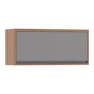 Armário Aéreo 80 Cm 1 Porta Isa Vanilla Com Cinza Puro Armário Aéreo 80 Cm 1 Porta Isa Vanilla Com Cinza Puro
