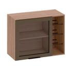 Armário Aéreo 80 Cm 1 Porta Vidro Fumê Com Adega Etna Poliman Móveis Carvalho Oak Armário Aéreo 80 Cm 1 Porta Vidro Fumê Com Adega Etna Poliman Móveis Carvalho Oak