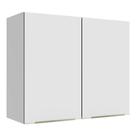 Armário Aéreo 80 Cm 2 Portas Branco/Branco Veludo