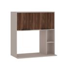 Armário Aéreo 80 cm 2 Portas com Nicho Microondas Stylo Luciane Móveis