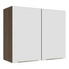 Armário Aéreo 80 Cm 2 Portas Rustic/Branco Veludo