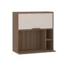Armário Aéreo 80cm 1Porta Micro-ondas Aspen Vanilla Bege