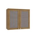 Armário Aéreo 80cm 2 Portas com tela Botanic Kappesberg - Nogueira