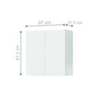 Armário Aéreo Aliex 02 Portas Branco