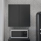 Armário Aéreo Aliex 02 Portas preto