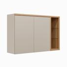Armário Aéreo Allure Linea Brasil 1,20cm Jequitiba/gris Fosco